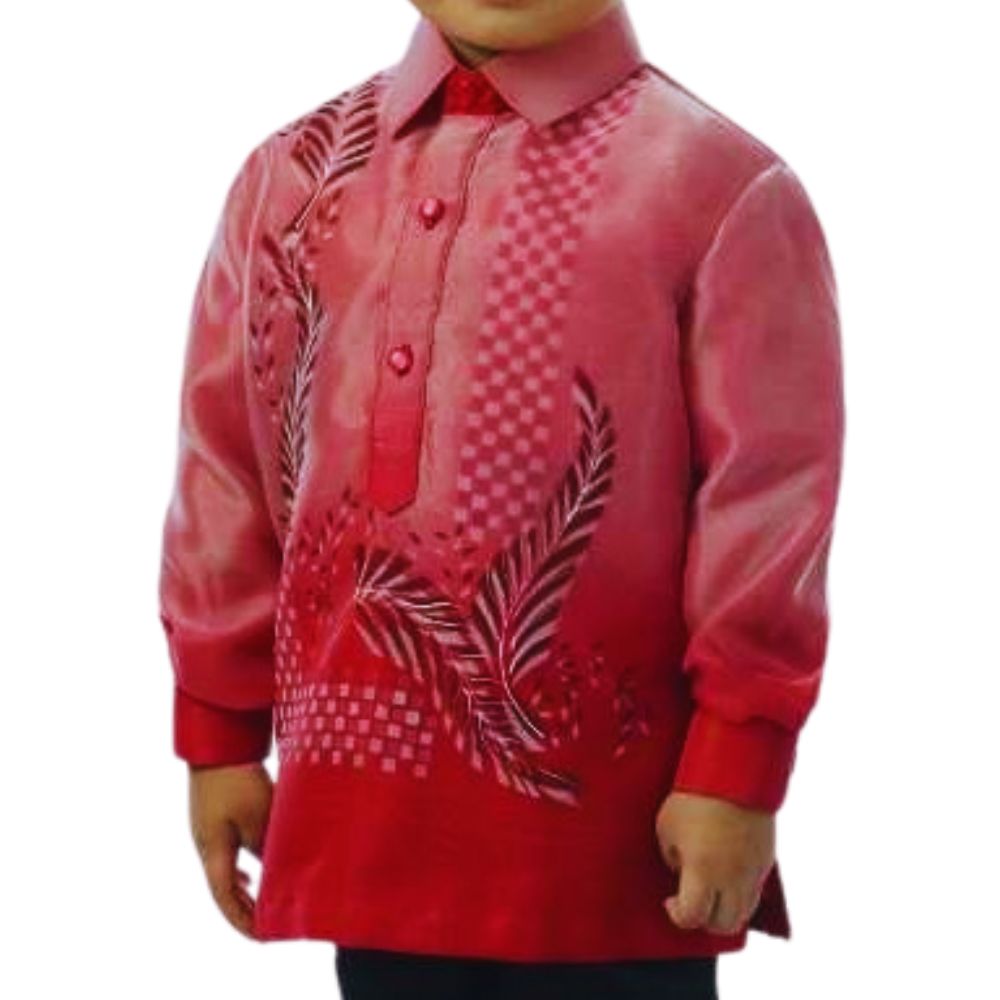 Kid's Hand-painted Colored Barong Tagalog