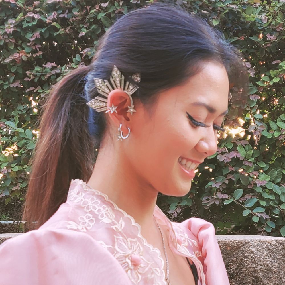 Miss Universe Inspired Catriona 'Sun and Stars' Ear Cuff | Right Earhook Only